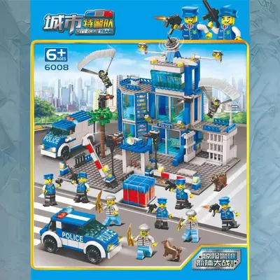 Police Car Building Blocks Set, High Difficulty, Small Pieces DIY - 7