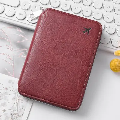 Grenzüberschreitende Dokumenttasche mit Reißverschluss, Pasporthalter mit großem Fassungsvermögen, Kartenetui für Tickets, bedruckbar mit LOGO, modische Reisepasportstasche - 7