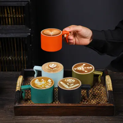 Ceramic Retro Coffee Cup Set, Japanese Style