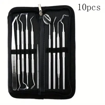 Dental care kit, stainless steel, 6-piece - 9