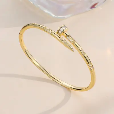 Armband, kupferplattiert, Zirkonia mit Sternenmotiv - 9