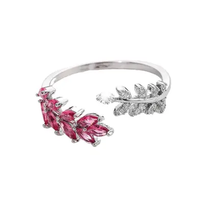 Beliebte, meistverkaufte, schlichte, modische und kreative Blatt- und Weizenähren-Design, elegant, leicht und luxuriös, vielseitiger offener Ring für den täglichen Gebrauch