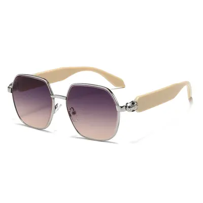 Women's Metal Frame Sunglasses with UV Protection, Celebrity Style - 9