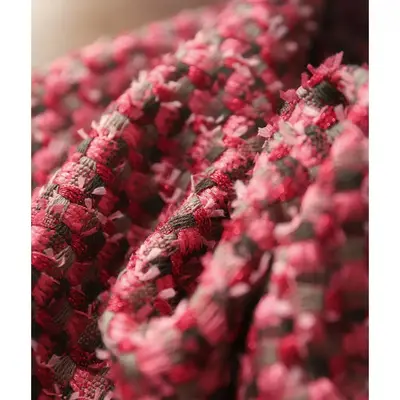 Elegant Premium Tweed Dress with Fringed Trim