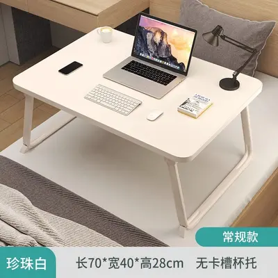 Bed small table foldable table student dormitory desk children's desk bedroom laptop table multifunctional - 9