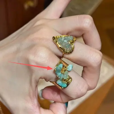 Vintage blue sparkle ring collection for women - 13