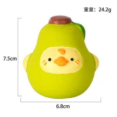 Latex Dog Toy Set, Squeaky, Bite-Resistant, Fruit and Animal Shapes - 10