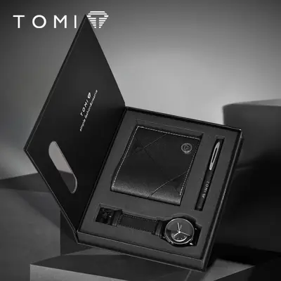 Men's quartz watch and accessory gift set