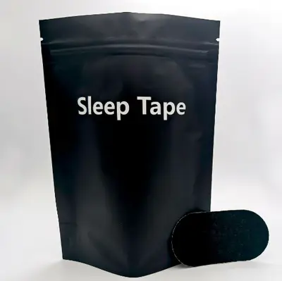 Hypoallergenic Micro-Porous Black Sleep Tape, Supports Nasal Breathing, Painless Removal