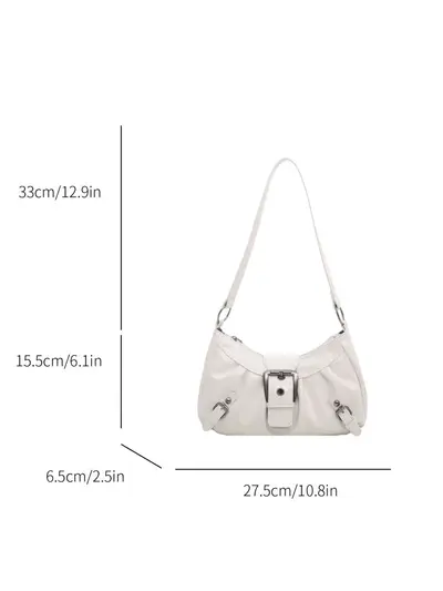 Damen-Schultertasche, schlichtes Design, Achseltasche - 8