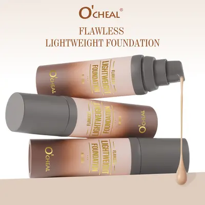 OCHEAL liquid foundation, natural flawless with sponge