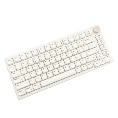Minimalist Beyaz Keycap MOA Mekanik Klavye Tuşu, PBT Isı Süblimasyon, 61 68 75 87 98 100 1