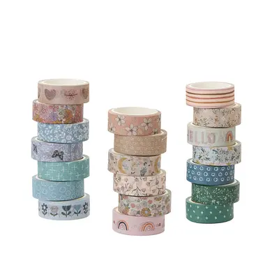 Boho Washi Tape Set, 20 Rolls, DIY Decorative - 5