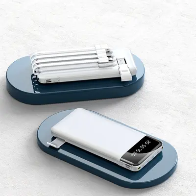 Sınır ötesi toptan hediyelik eşyalar, dahili kablolu güç bankası 20000mAh büyük kapasiteli kullanışlı taşınabilir güç kaynağı özelleştirilmiş LOGO - 7