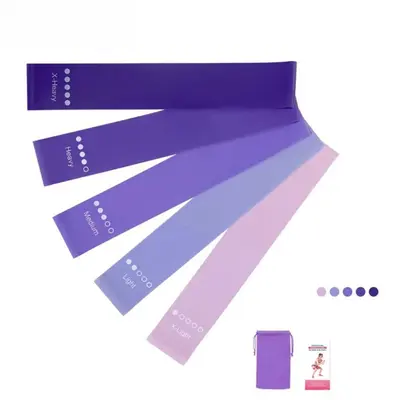 Yoga kalça halkası direnç bandı, mor set