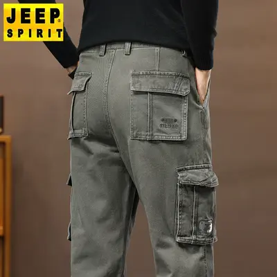 Erkek iş pantolonu, bol düz paça, çok cepli, outdoor uzun pantolon, model 7093 - 7