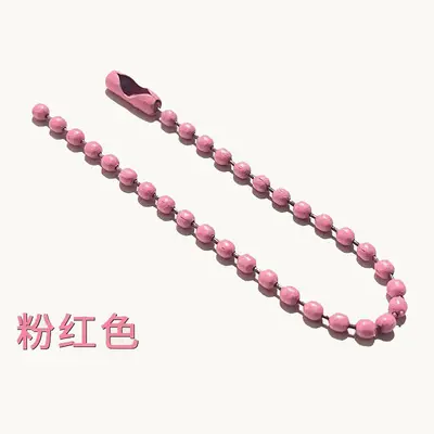 Colored Glass Bead Chain, Baked Paint DIY Chain - 11