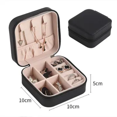 rahat ins Makaron farbige tragbare Schmuckkassette, unverzichtbar für Reisen, Halsketten-, Ohrringe- und Ringschmuck-Aufbewahrungsbox