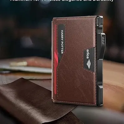 Ultra-Thin Metal Card Holder, Carbon Fiber RFID Blocking Men's Wallet - 4