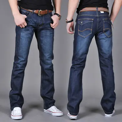 Erkek kot pantolon, düz kesim, slim fit, büyük beden, 2024 model
