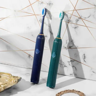 Adult Battery Electric Toothbrush, Ultra-Fine Nylon Bristles, Couple Set