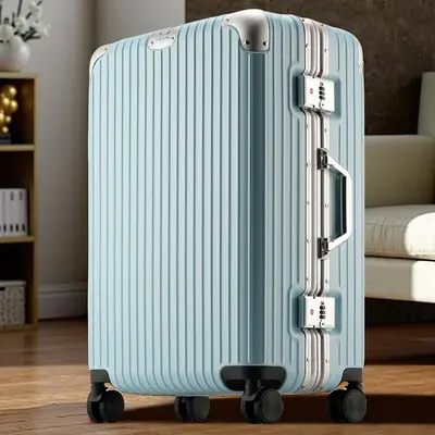 Aluminum Frame Trolley Suitcase with Combination Lock, Silent Wheels - 10