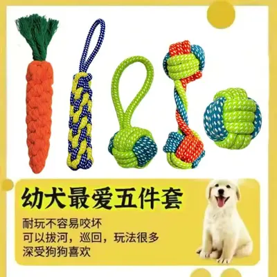 Durable Cotton Rope Dog Chew Toy Set for Small and Medium Dogs - 12