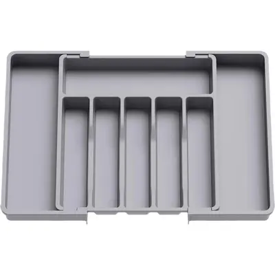 Kitchen knife and fork storage box with expansion tray