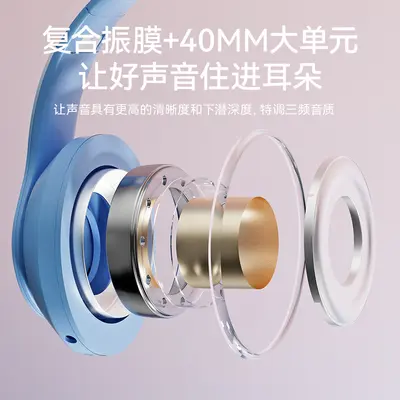 Cute Wireless Gradient Cat Ear Over-ear STN28PRO Bluetooth Headphones Trendy Shock Heavy Bass Gaming Headset