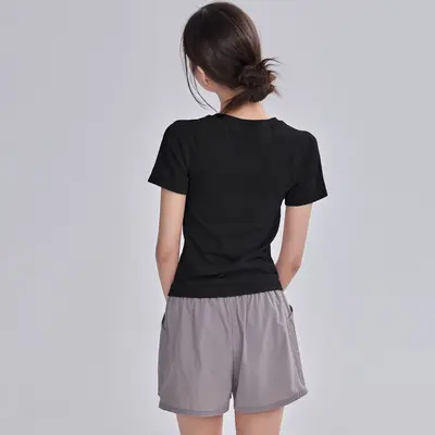 Women's Quick-Dry Short-Sleeve Yoga Top, Thin Summer Stretch Sports T-Shirt - 7
