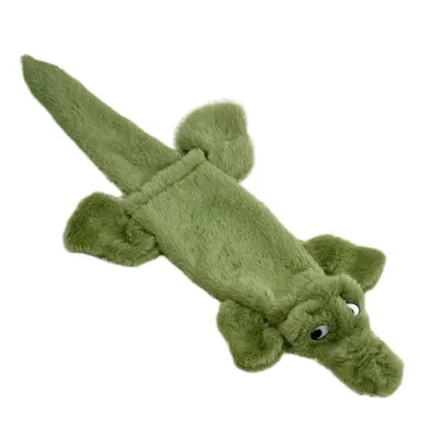 Hundespielzeug Krokodil mit Quietscher, robust, Leckerli-Versteck - 7
