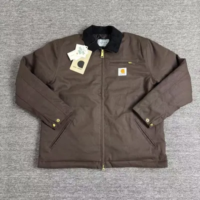 Kaha J01 Detroit-Style Thick Washed Canvas Jacket with Retro Collar - 12