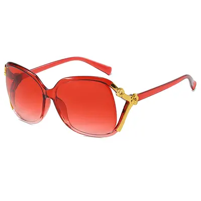 Women's Fox Head Sunglasses, Classic Large Frame Fashion Sunglasses - 9