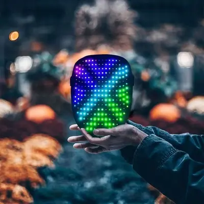 LED Gesture-Sensing Face-Changing Halloween Mask - 7