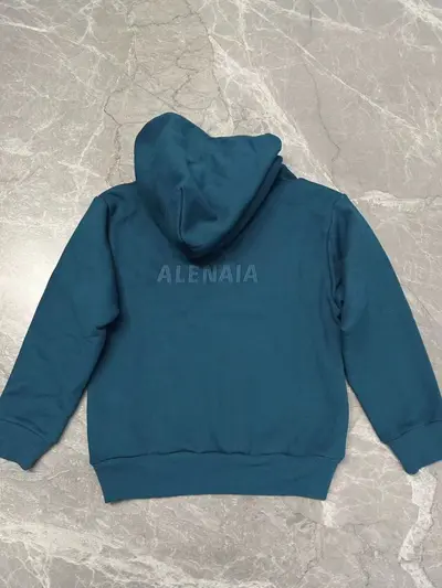 Kinder lockeres Kapuzensweatshirt mit Fleecefutter und Buchstabendruck Winter