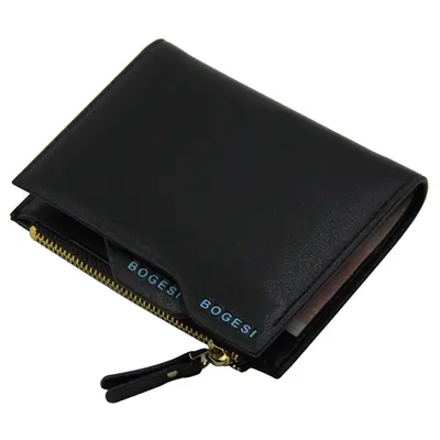 Men's Short Wallet with Coin Pouch and Zipper Driver's License Holder - 3