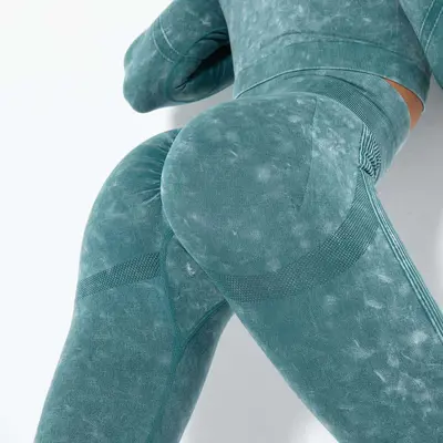 Dikişsiz Yüksek Bel Yoga Uzun Pantolon, Nem Emici, Karın Sıkılaştırıcı