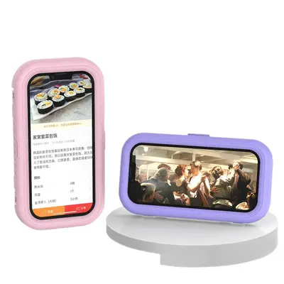 Adjustable Rotating Waterproof Bathroom Phone Holder, No-Drill Mount
