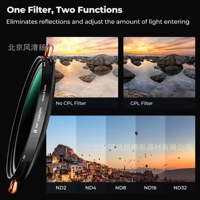 K&F Concept ND2-32 + CPL 2-in-1 verstellbarer ND-Filter mit Polarisator