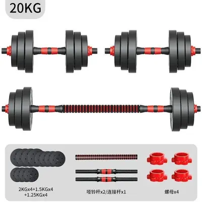 Ayarlanabilir dambıl seti, barbell ve kettlebell ile - 10