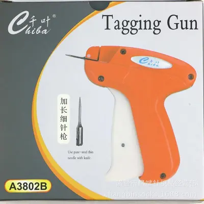 Qianye A3802B Etikettierpistole mit Langnadel, für Socken-Hangetiketten
