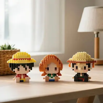 One Piece Anime Character Figure Building Block Set, Educational Assembly Toy - 3