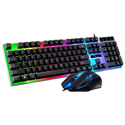 AOC KM100 Wired USB Backlit Keyboard and Mouse Set - 13