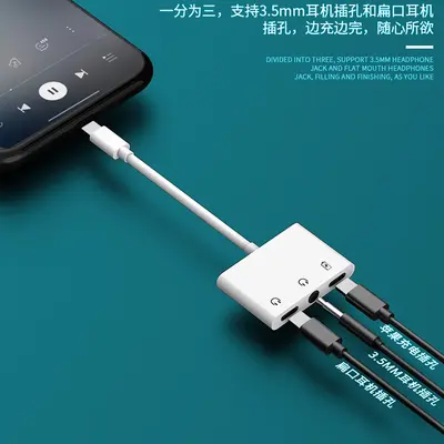 Type-C cep telefonu evrensel adaptör üçü bir arada canlı yayın kulaklık ses çift şarj, U disk adaptör kablosunu destekler - 4