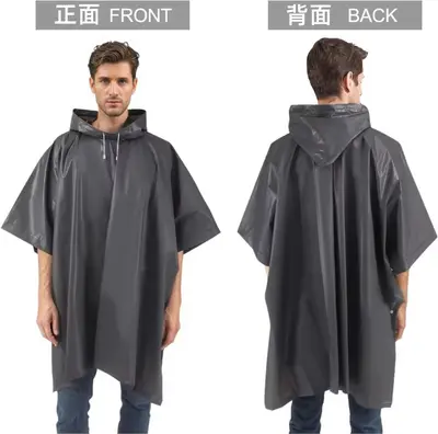 Raincoat cape, disposable, multi-purpose, full-body, 3-in-1, outdoor