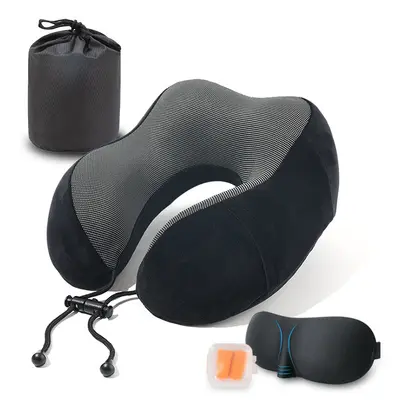 Amazon Grenzüberschreitungs-Reise tragbares U-förmiges Kissen Memory Foam Nackenkissen Flugzeugnackenschutz Autokissen Langstrecken-Hochgeschwindigkeitszug U-Form Kissen