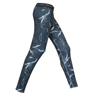 Erkek spor fitness uzun pantolon, hızlı kuruyan dar kesim - 9