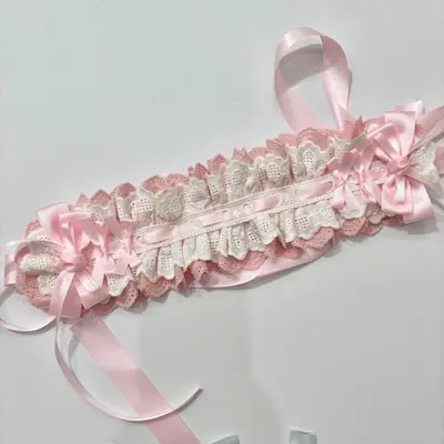 Lolita Hairpin Lace Ribbon Bow Handmade DIY Accessory