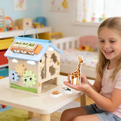 Montessori busy book house - multifunctional game