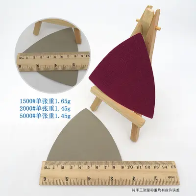 996A Triangular Wet Sanding Paper 90x90x90 mm, Flocked Back